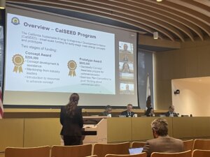 The energy commission approving the CalSEED prototype awards